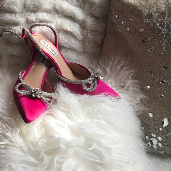 Double bow satin Fuchsia 7.5 pumps - Picture 10 of 11